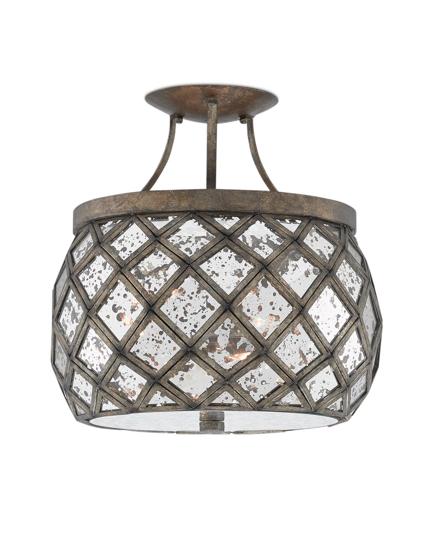 Buckminster Bronze Semi-Flush Mount