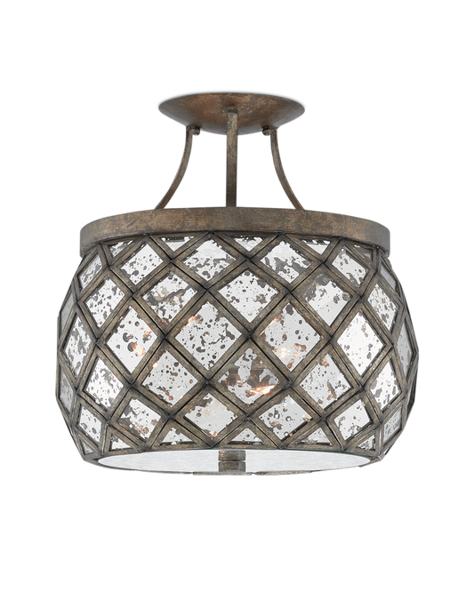Buckminster Bronze Semi-Flush Mount