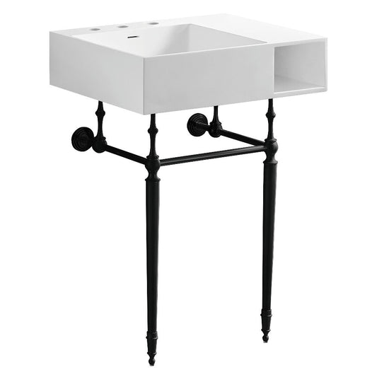 Aurelius 24.5 Inch Console Sink in White