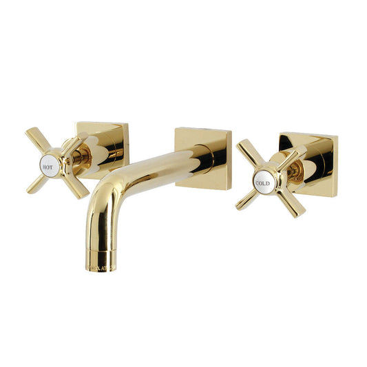 Millennium Wall-Mount Bathroom Faucet in Polished Brass