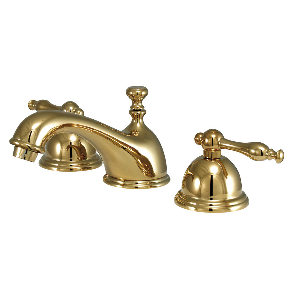 Naples Widespread Bathroom Faucet in Polished Brass