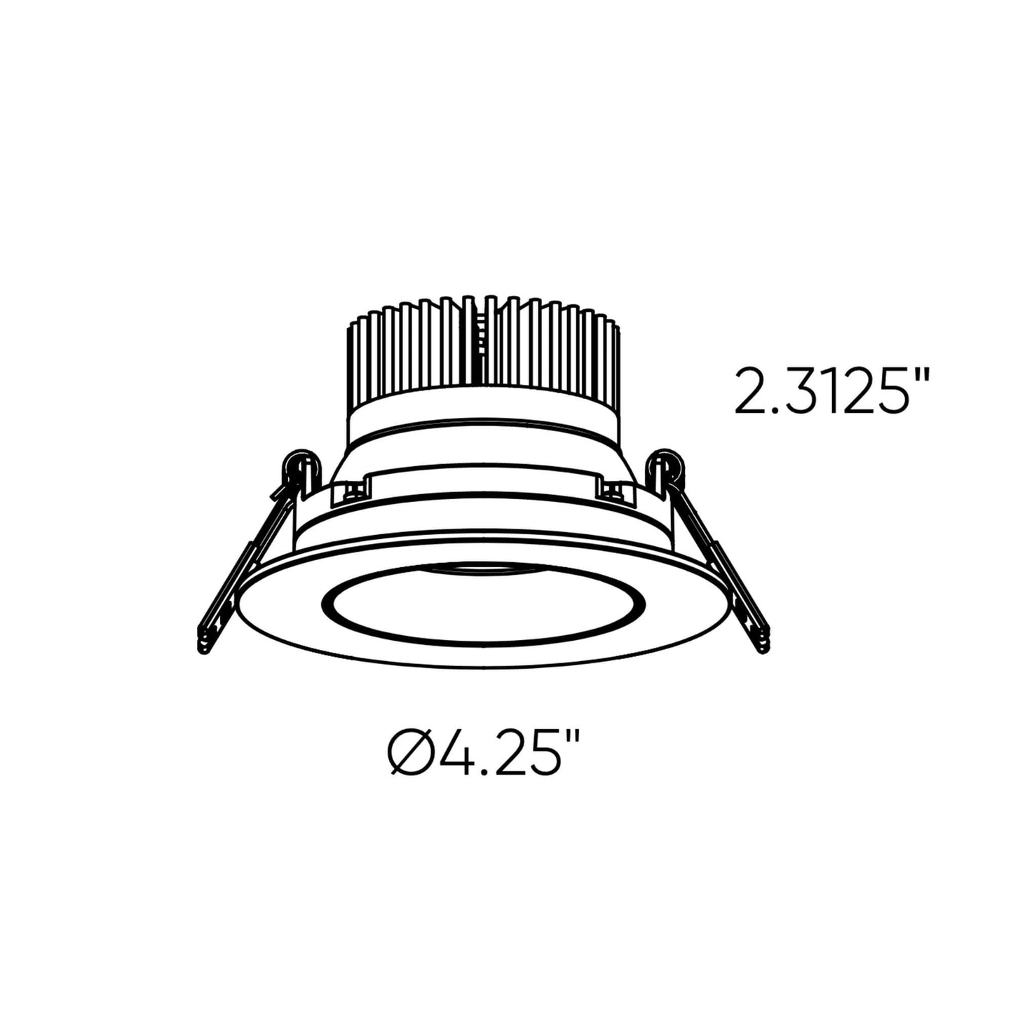 Smart 3.5'' gimbal recessed downlight BLE mesh