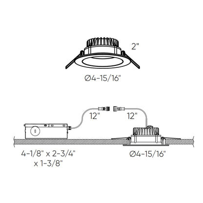 4" Deep regressed panel 5CCT