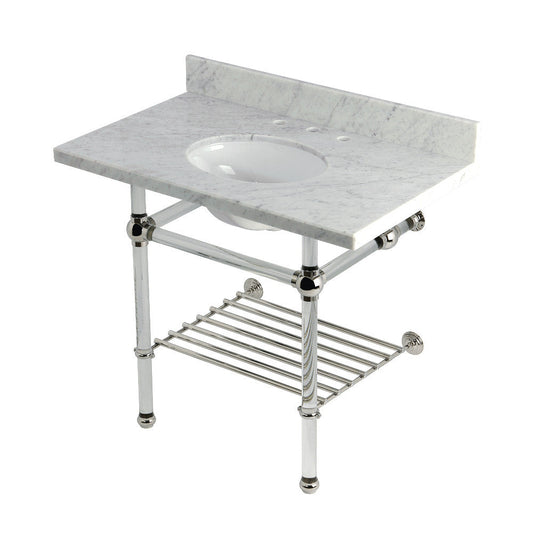 Templeton 36 Inch Console Sink in Carrara Marble