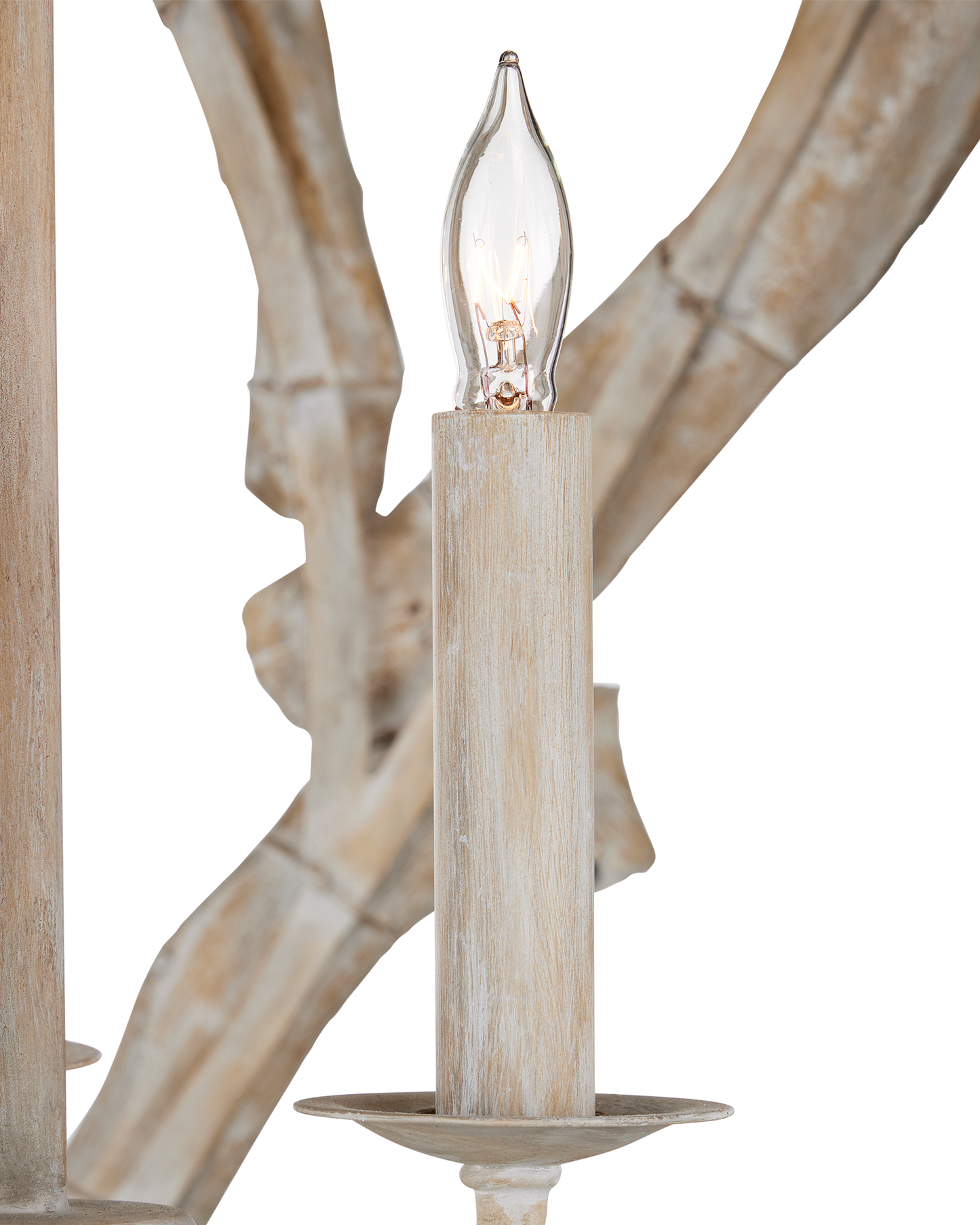 Driftwood Whitewash Orb Chandelier