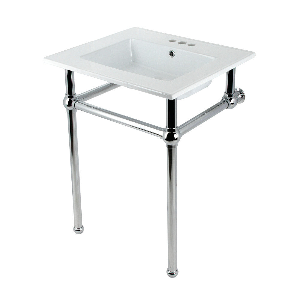 Templeton 25.19 Inch Console Sink in White