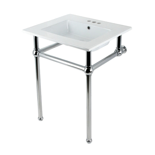 Templeton 25.19 Inch Console Sink in White