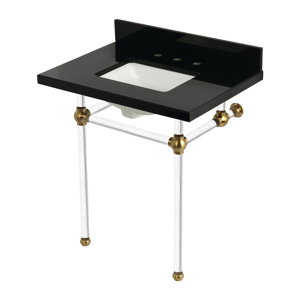 Templeton 30 Inch Console Sink in Brushed Brass