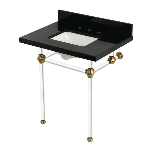 Templeton 30 Inch Console Sink in Brushed Brass