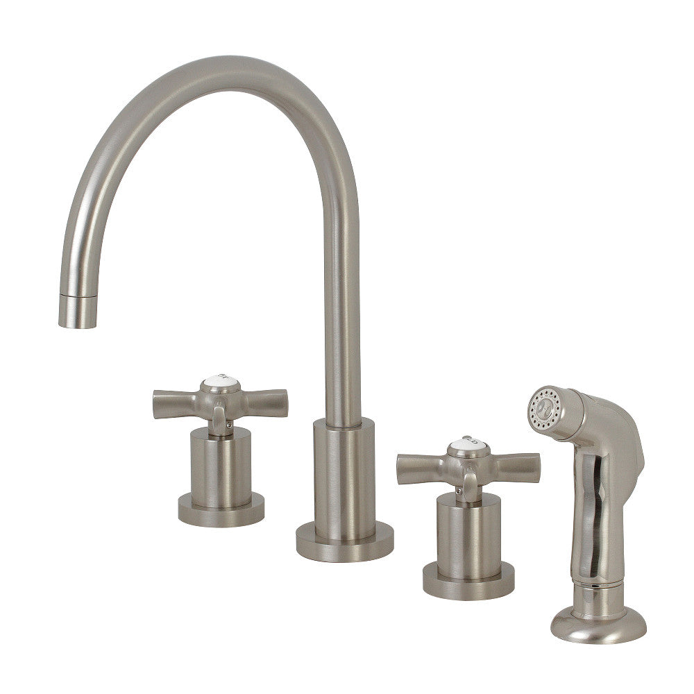 Millennium Widespread Kitchen Faucet in Brushed Nickel