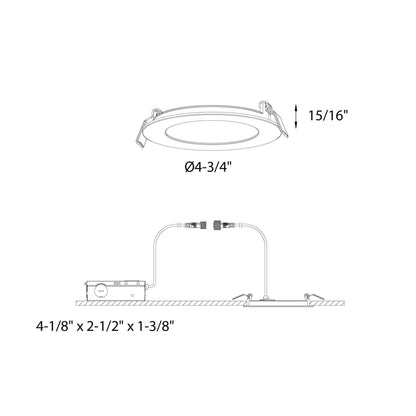 4 Inch Round CCT LED Recessed Panel Light