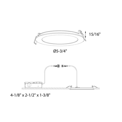 5 Inch Round CCT LED Recessed Panel Light