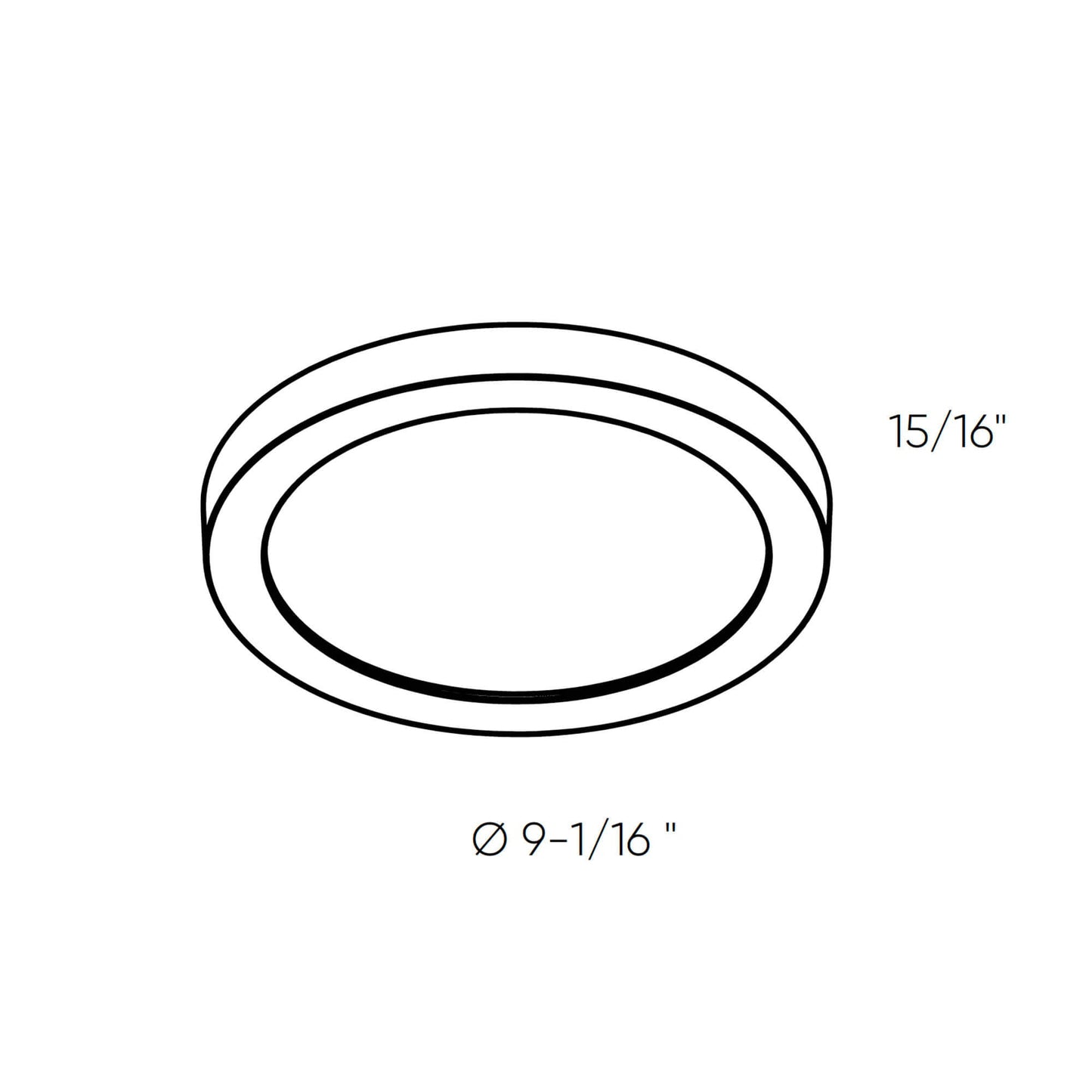Plastic Flush Mount, 5CCT