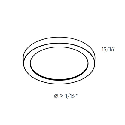 Plastic Flush Mount, 5CCT