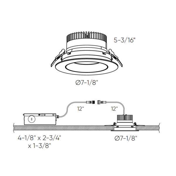 6" Regressed Gimbal Downlight