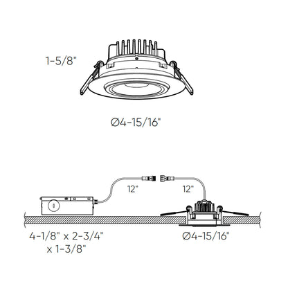 4 Inch Round Recessed LED Gimbal Light