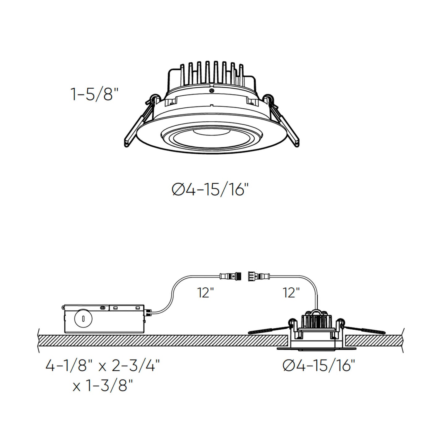 4 Inch Round Recessed LED Gimbal Light in 5CCT