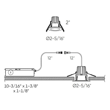 Round regressed recessed light