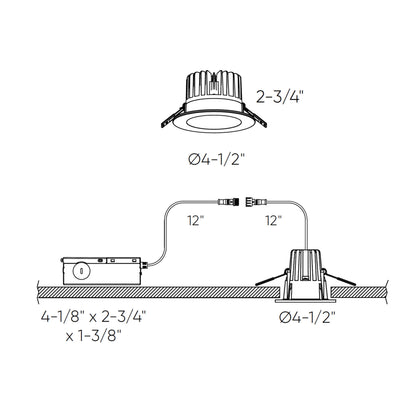 4 Inch Round Indoor/Outdoor Regressed Down Light