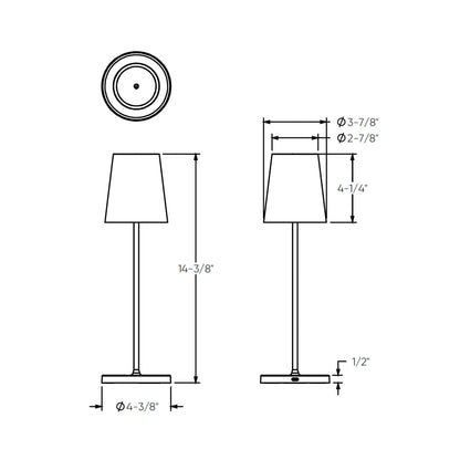Rechargeable Table Lamp, 3CCT