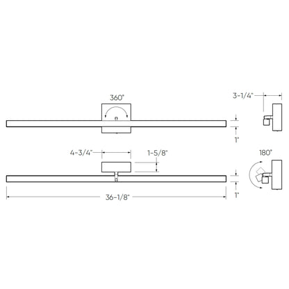Linear Swivel Vanity Sconce