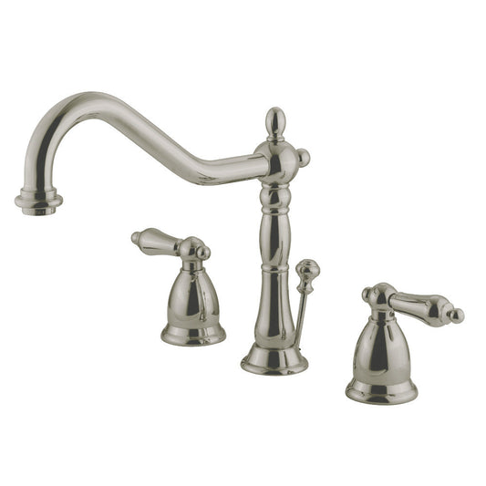 Heritage Widespread Bathroom Faucet in Brushed Nickel