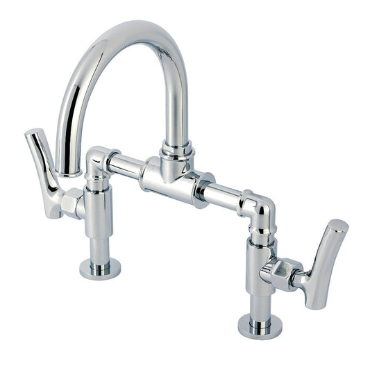 Hallerbos Bridge Bathroom Faucet in Polished Chrome