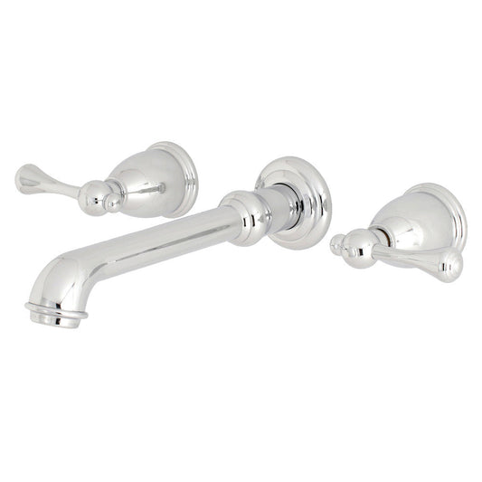 English Country Wall-Mount Bathroom Faucet in Polished Chrome