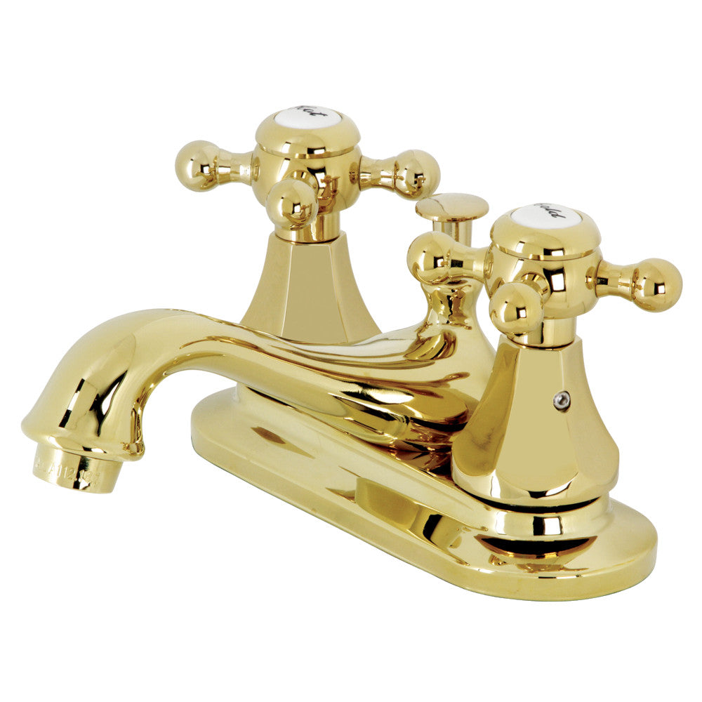 Metropolitan 4 Inch Centerset Bathroom Faucet in Polished Brass