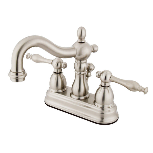 Heritage 4 Inch Centerset Bathroom Faucet in Brushed Nickel