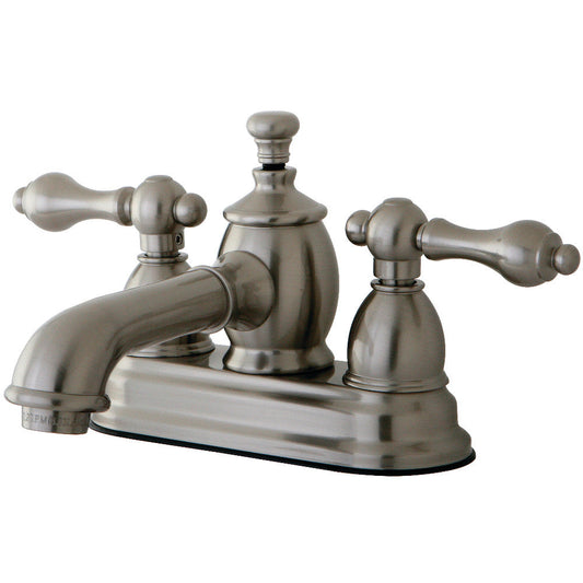 English Country 4 Inch Centerset Bathroom Faucet in Brushed Nickel