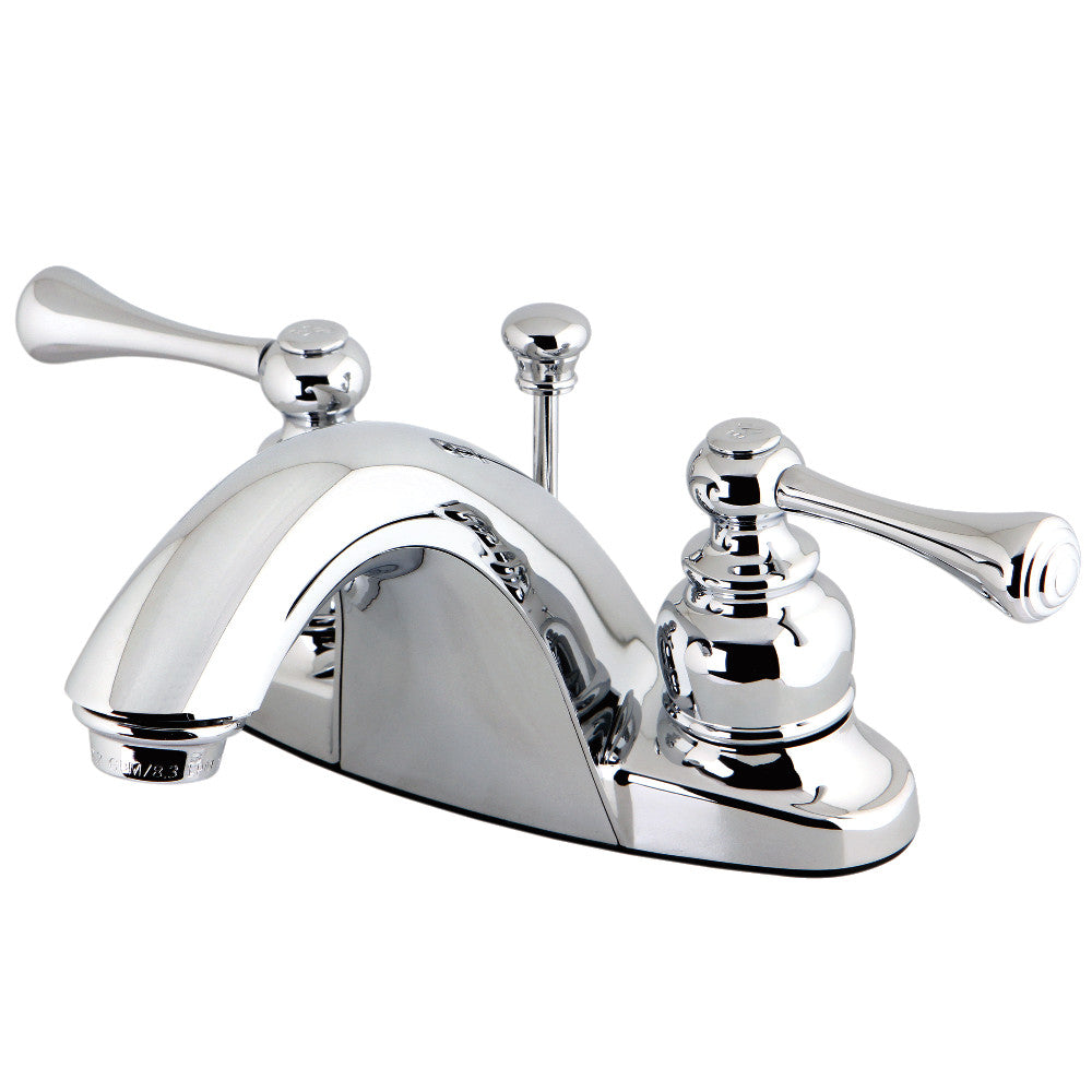 English Country 4 Inch Centerset Bathroom Faucet in Polished Chrome