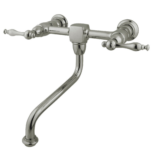 Heritage Wall-Mount Bathroom Faucet in Brushed Nickel
