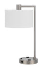 Roanne Metal Desk Lamp With Power Outlet And Usb Charging Ports
