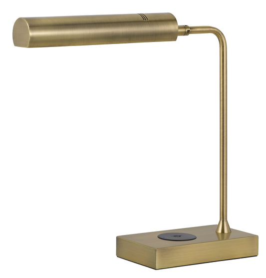 Delray 12W intergrated LED metal desk lamp with wireless charging port