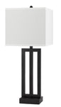 Cachan Metal Night Stand Lamp With Power Outlets And Usb Charging Port