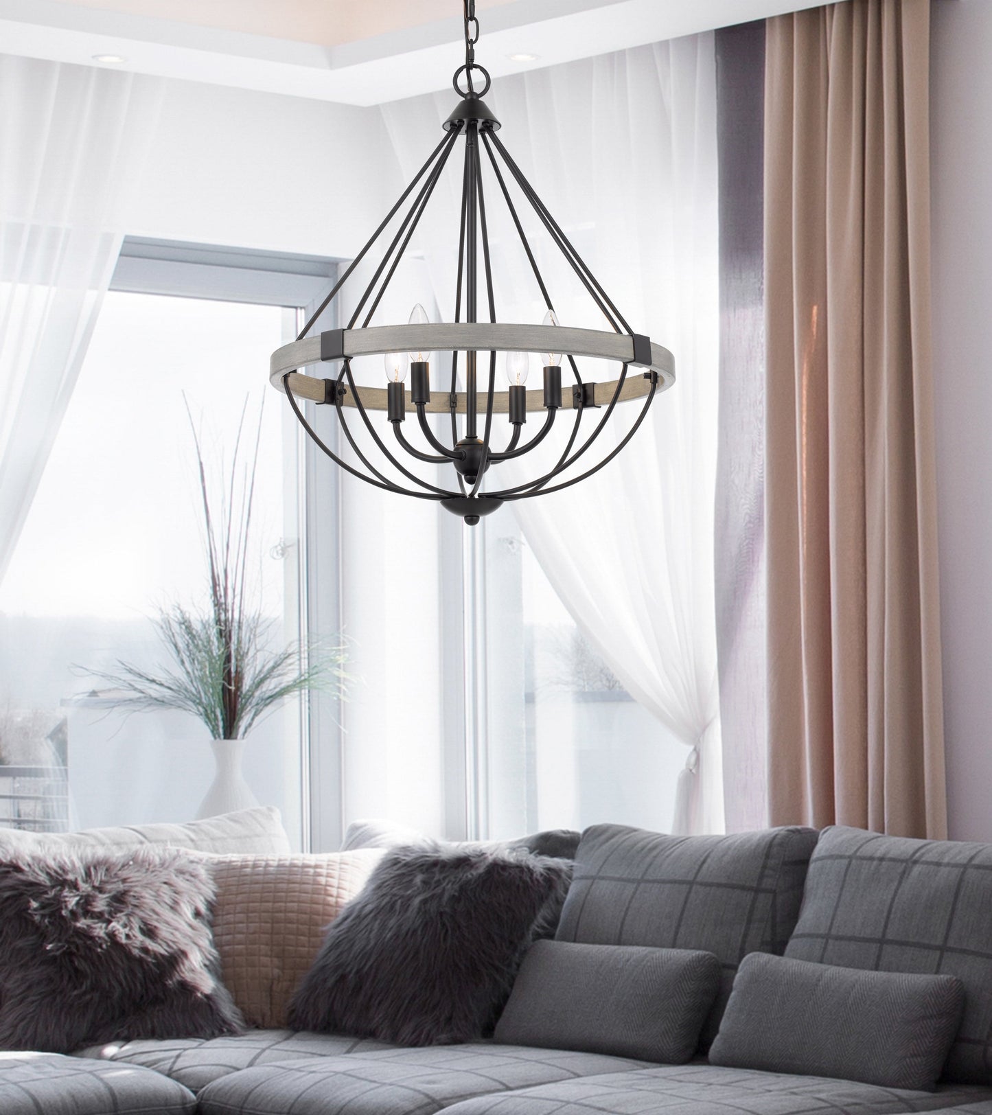 60W X 4 Somersworth Metal Chandelier