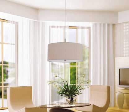 60W X 3 Addison Linen Drum Pendant