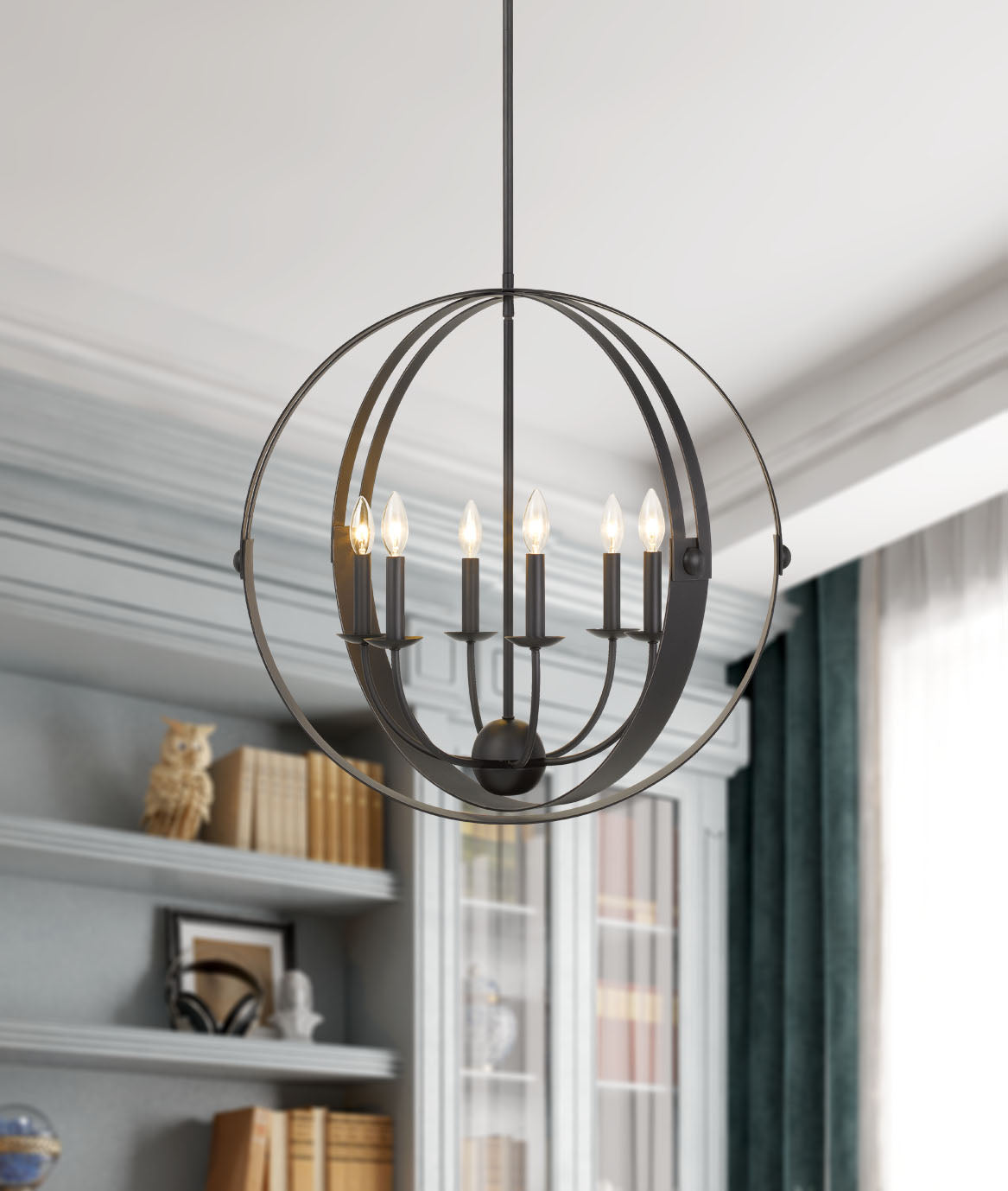 60W X 6 Valais Metal Chandelier