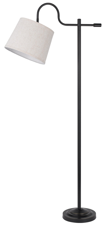 60W Rexburg Metal Downbridge Floor Lamp With Adjustable Shade