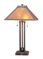 60W X 2 Metal Table Lamp W/Mica Shade