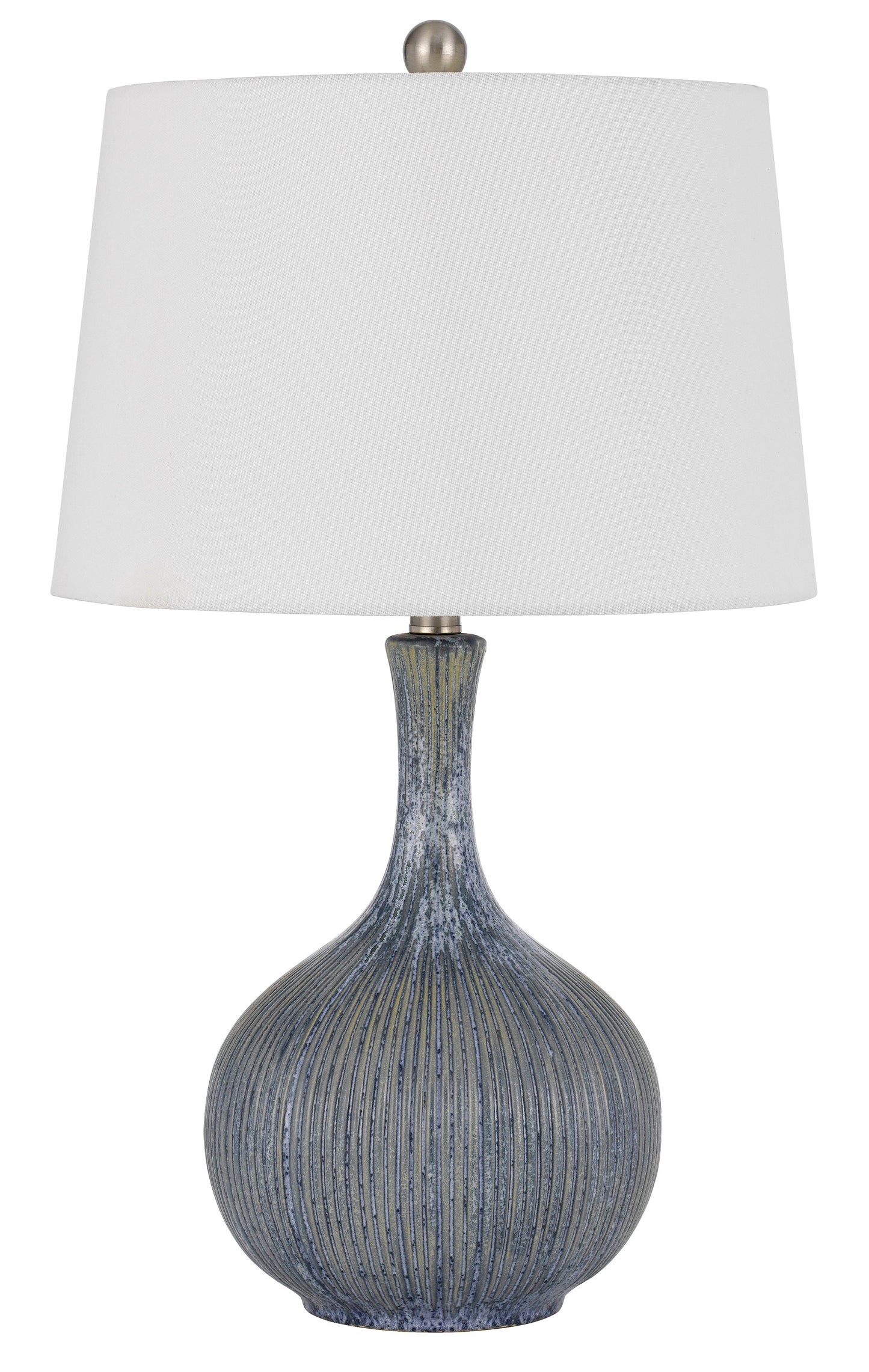 Vernate Ceramic Table Lamp With Hardback Taper Drum Shade