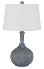 Vernate Ceramic Table Lamp With Hardback Taper Drum Shade