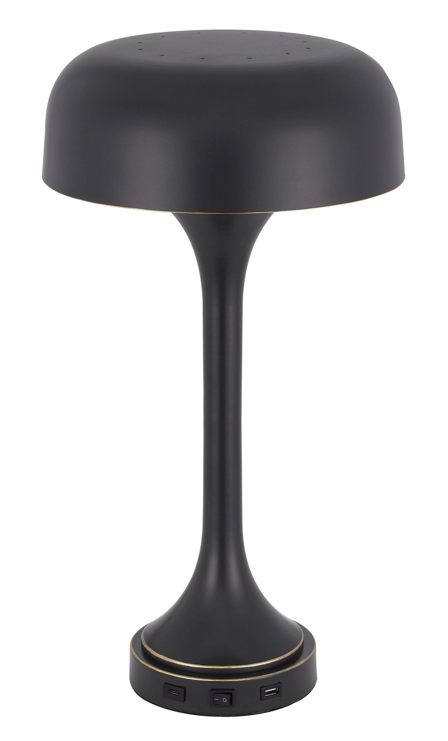 40W X 2 Mushroom Cloud Metal Desk Lamp With 1 Usb And 1 Type C Usb Charging Ports