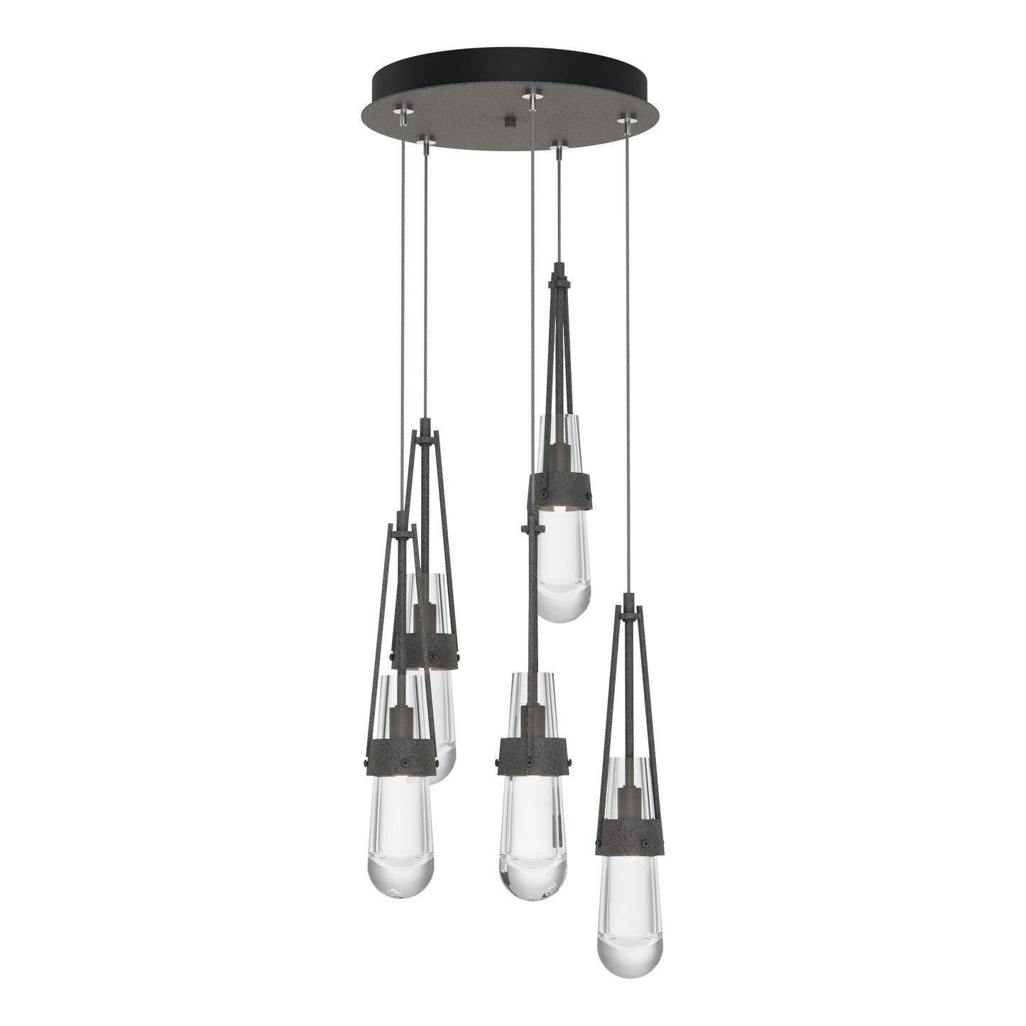 Link 5-Light Clear Glass Pendant