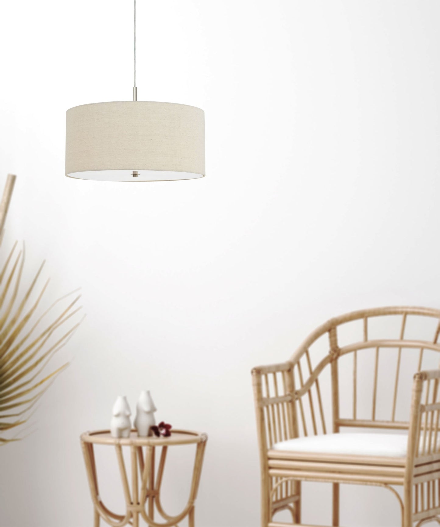 60W X 3 Addison Linen Drum Pendant