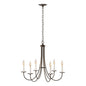 Simple Sweep 6 Arm Chandelier