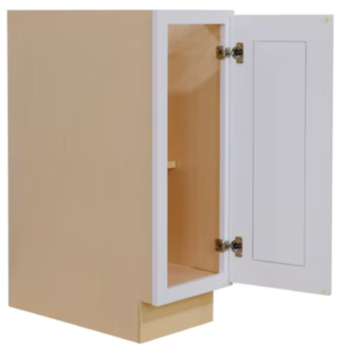 Value-Line Shaker 9 in. base cabinet with 1 full-height door