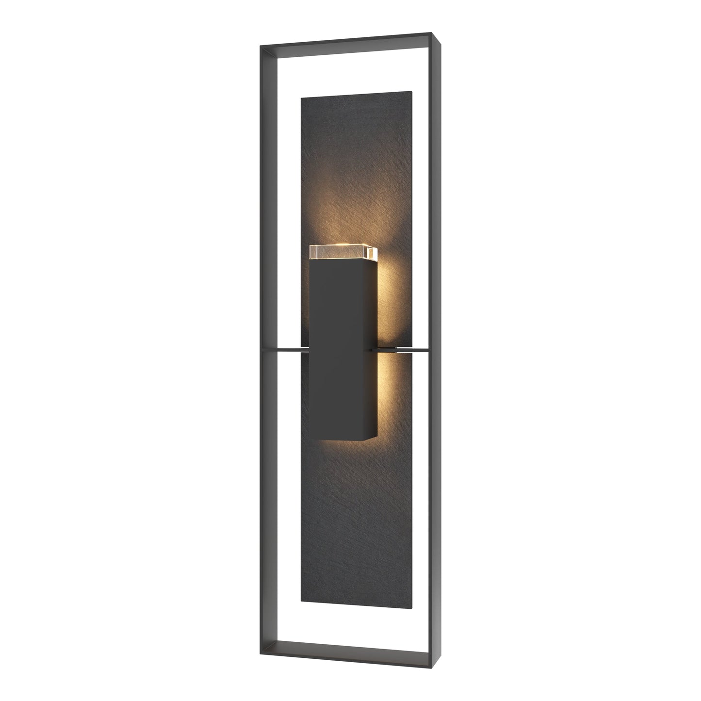 Shadow Box Extra Tall w/Slate Outdoor Sconce