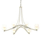 Oval Ribbon 6 Arm Chandelier